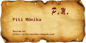 Piti Mónika névjegykártya